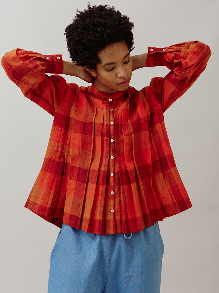 Sideline Wilf Shirt in Red Check