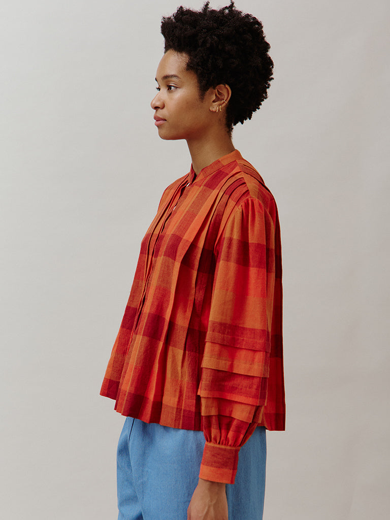 Sideline Wilf Shirt in Red Check