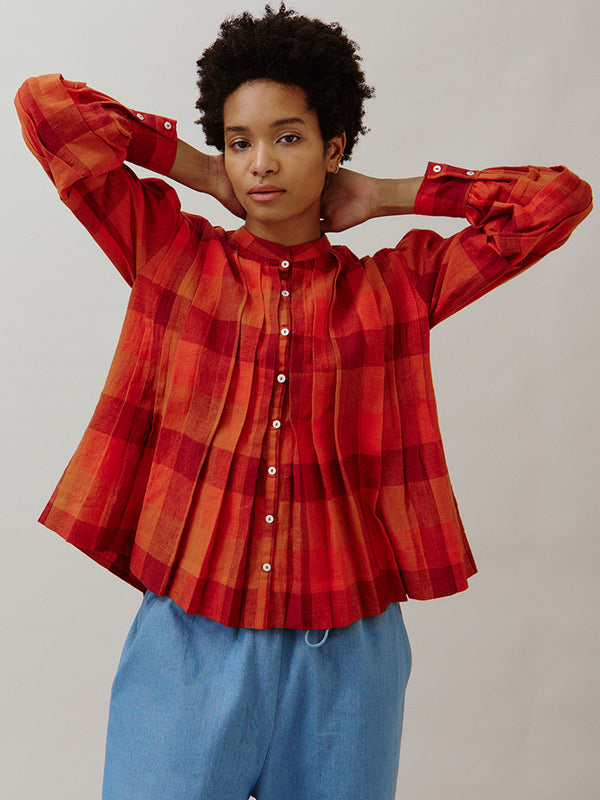 Sideline Wilf Shirt in Red Check