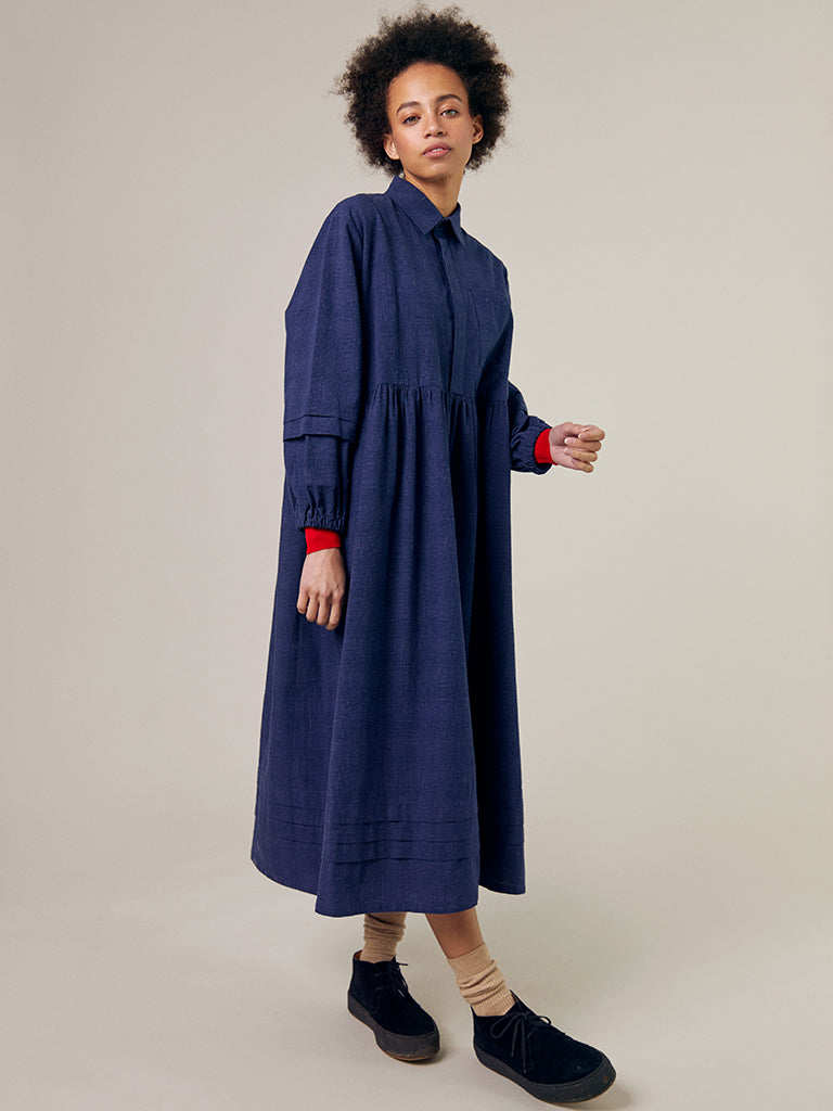 Sideline Wren Dress in Indigo