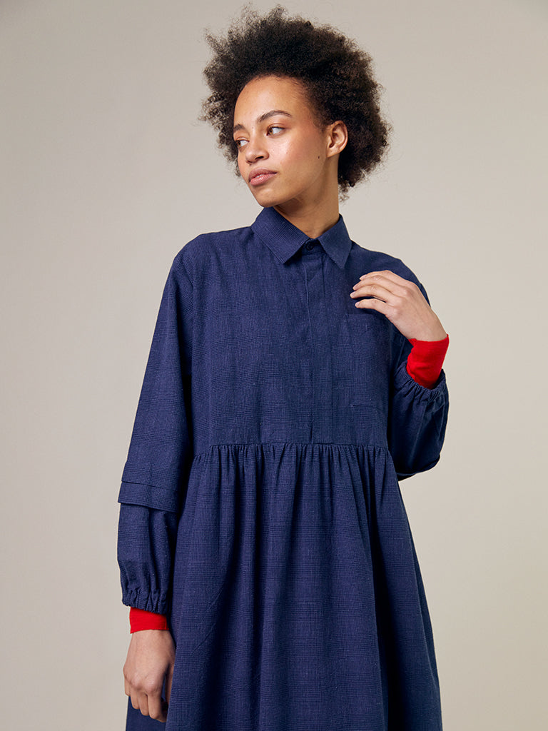 Sideline Wren Dress in Indigo