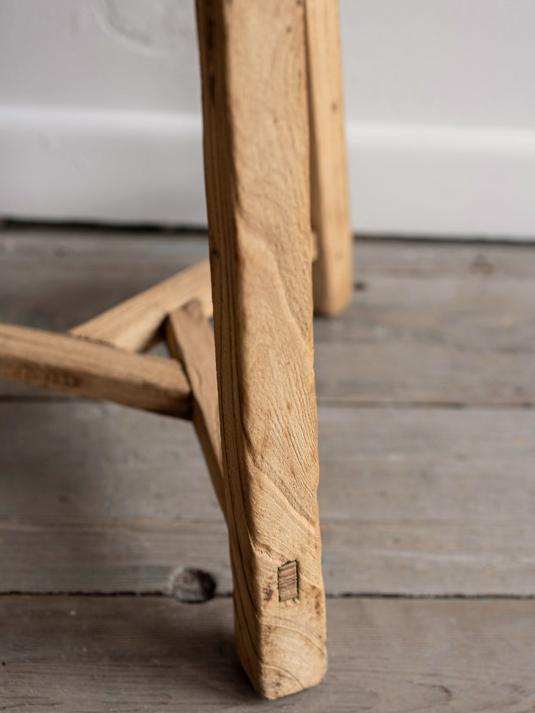 Small Round Stool in Wood