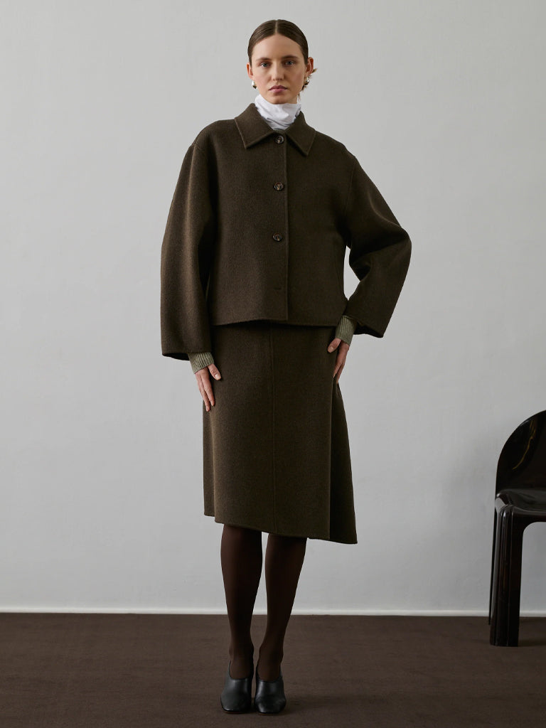 Soeur Geneve Skirt in Khaki Brown