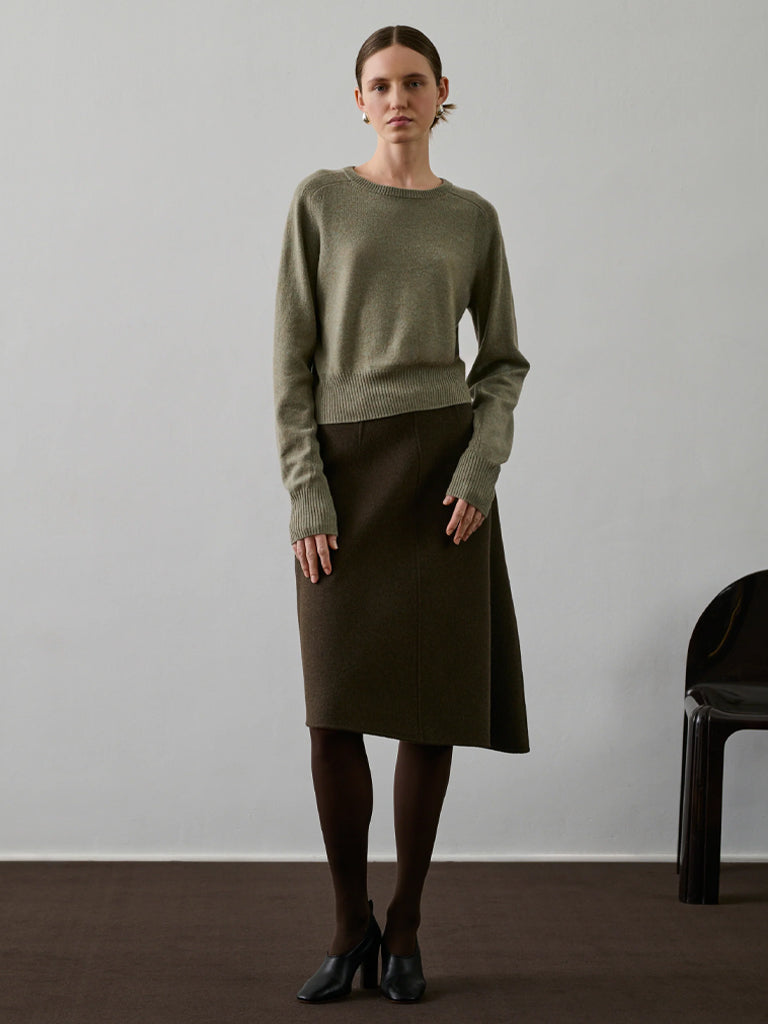 Soeur Geneve Skirt in Khaki Brown