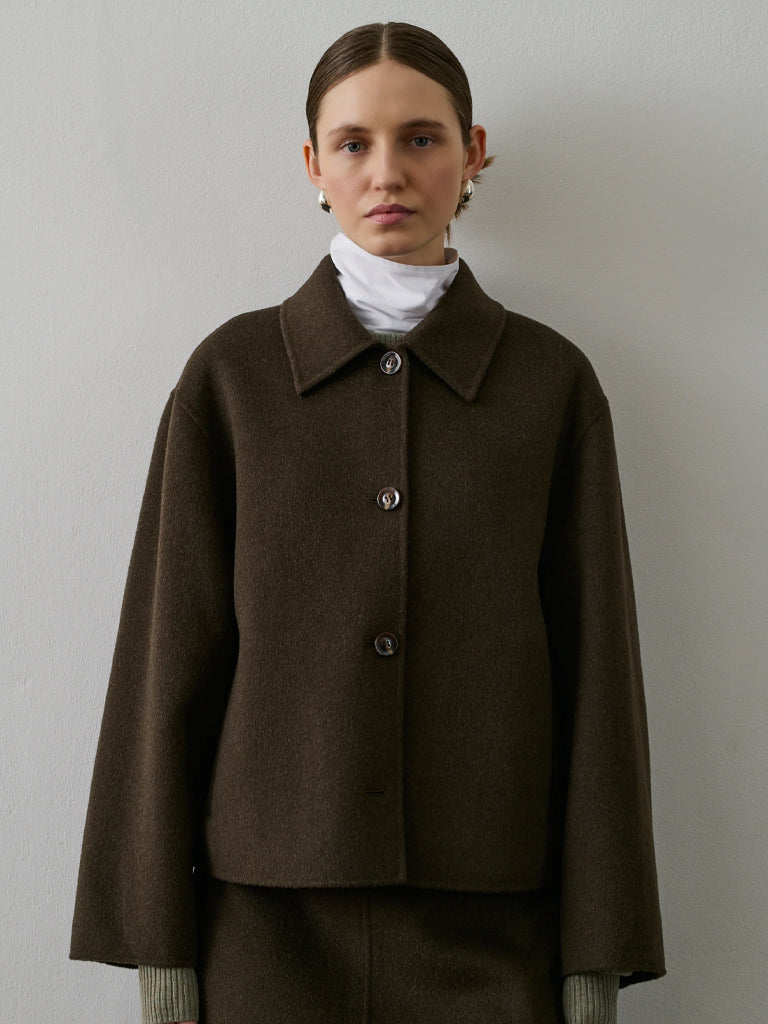 Soeur Gyoda Jacket in Khaki Brown