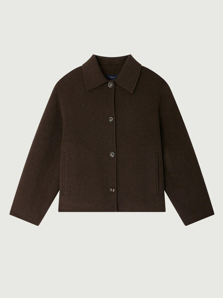 Soeur Gyoda Jacket in Khaki Brown