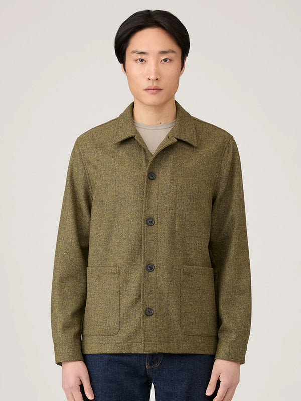 Sunspel British Wool Jacket in Sea Moss