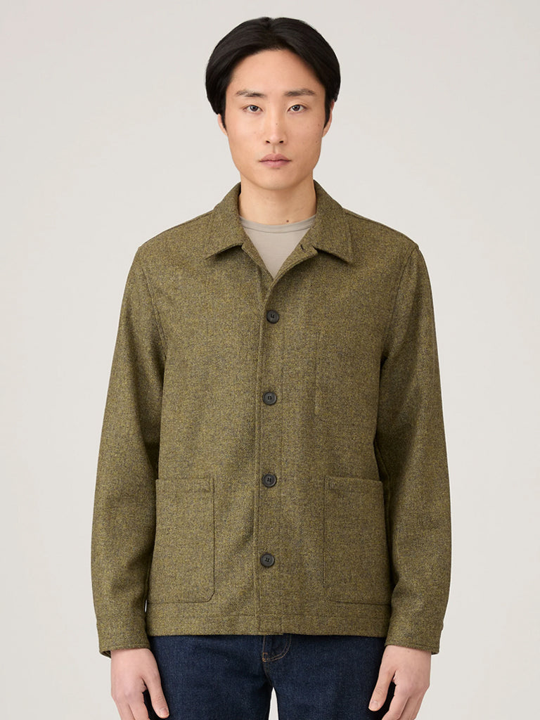 Sunspel British Wool Jacket in Sea Moss