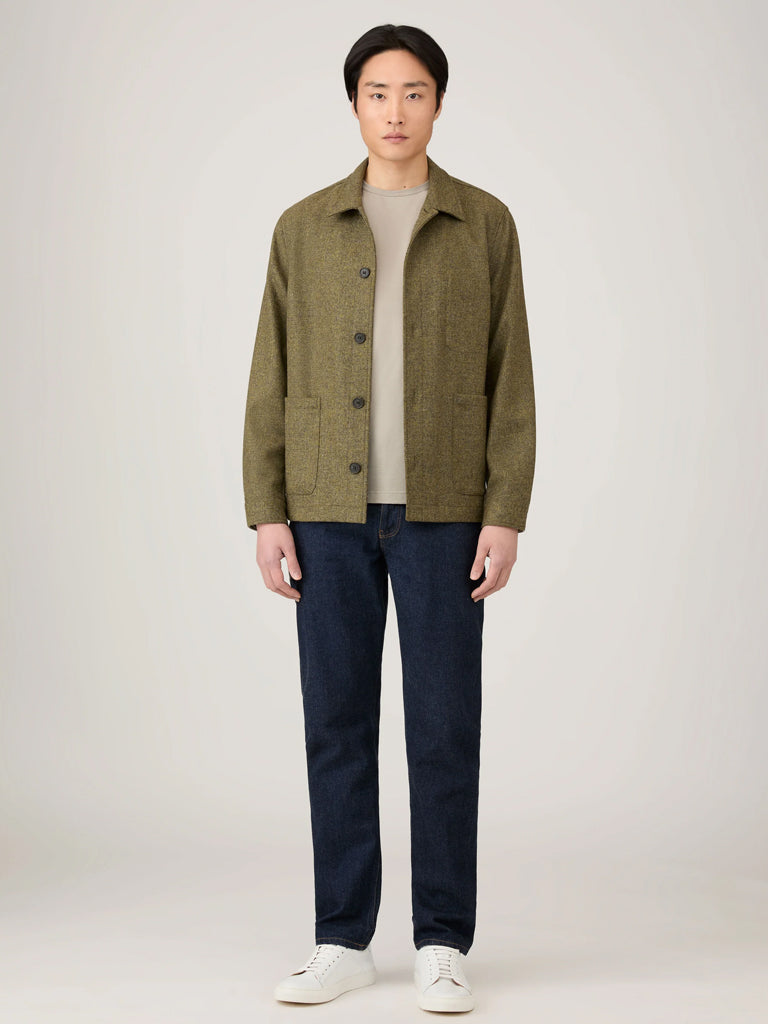 Sunspel British Wool Jacket in Sea Moss