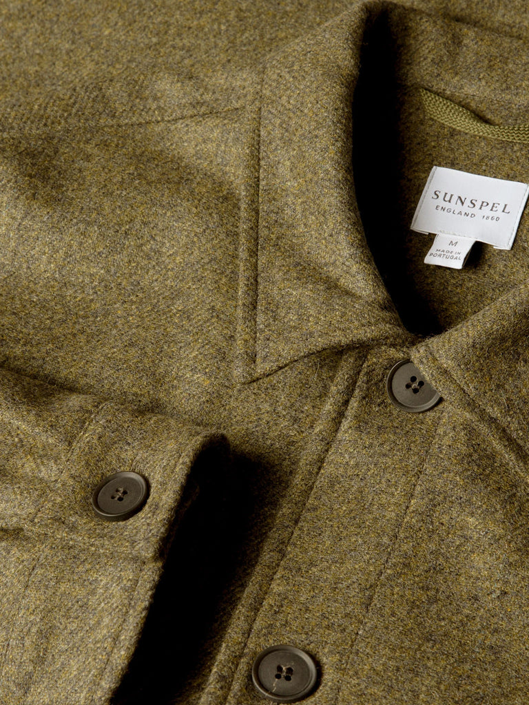 Sunspel British Wool Jacket in Sea Moss