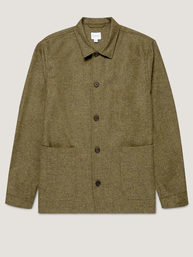 Sunspel British Wool Jacket in Sea Moss