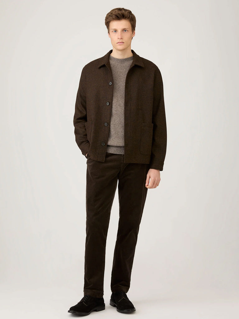 Sunspel British Wool Jacket in Truffle