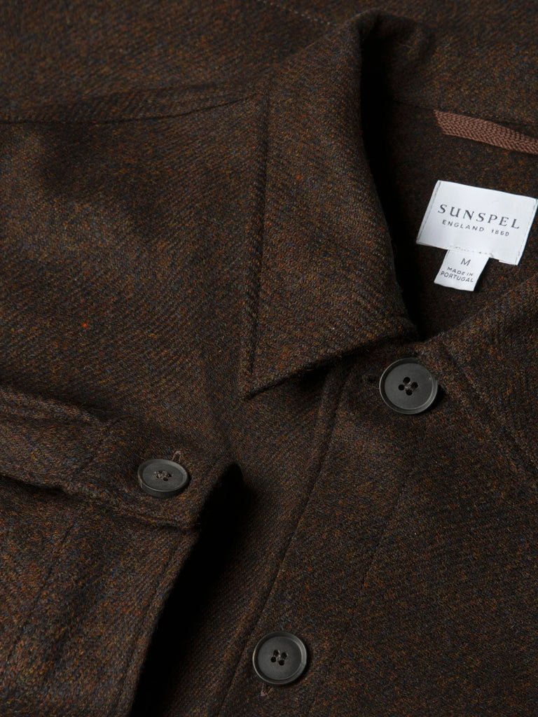 Sunspel British Wool Jacket in Truffle