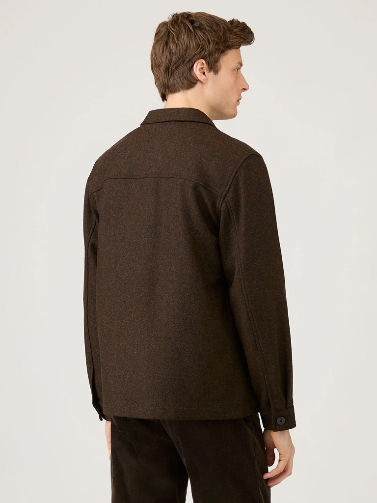 Sunspel British Wool Jacket in Truffle