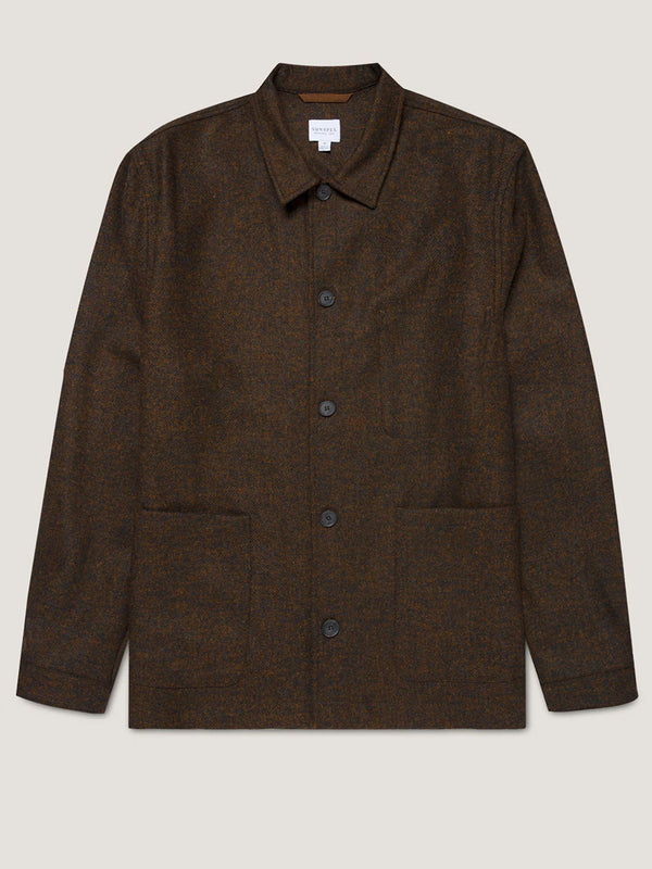 Sunspel British Wool Jacket in Truffle