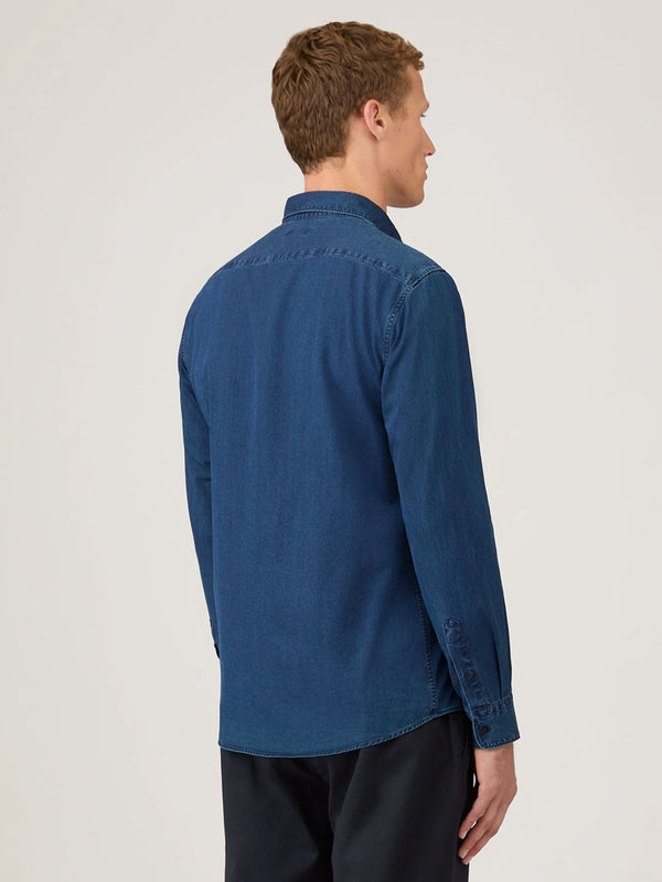 Sunspel Button Down Shirt in Indigo
