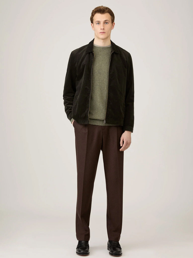 Sunspel Lambswool Sweater in Sea Moss