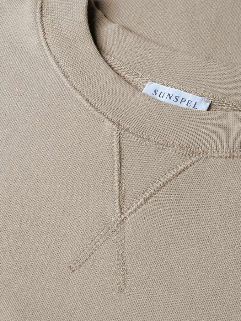 Sunspel Loopback Sweatshirt in Ash Grey