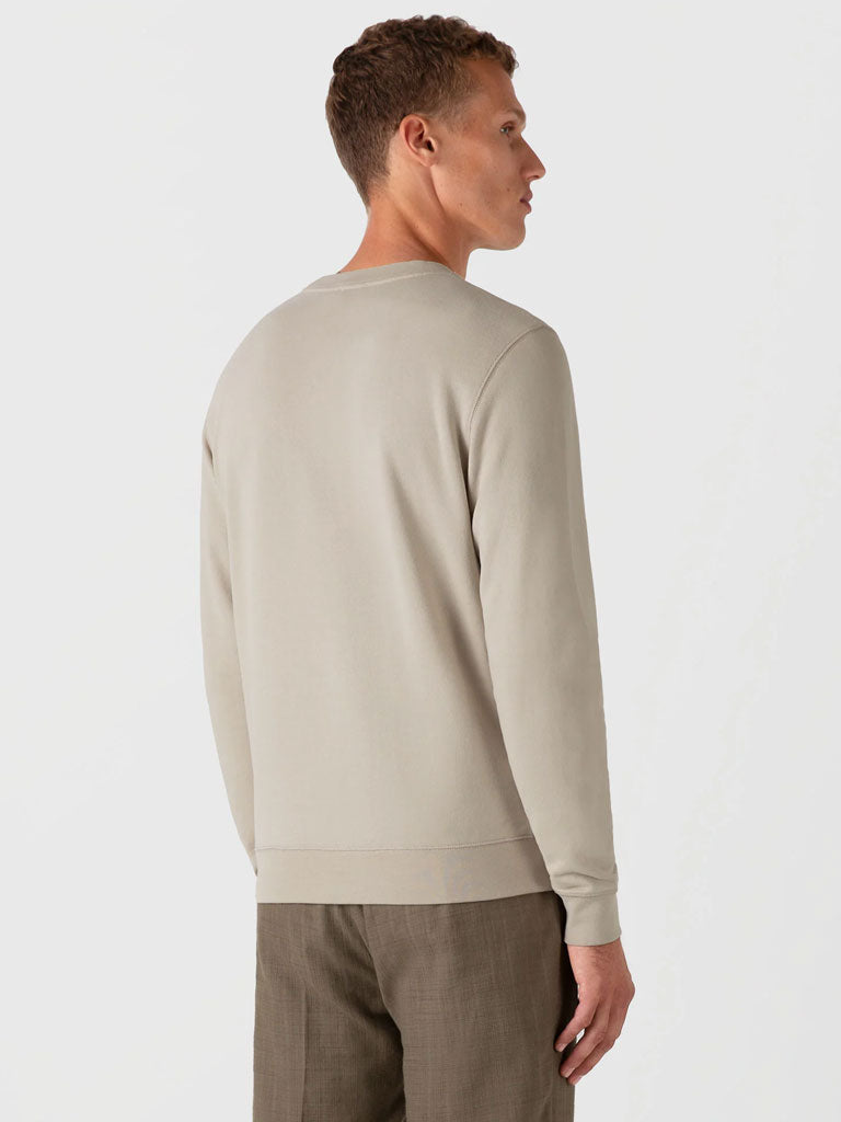 Sunspel Loopback Sweatshirt in Ash Grey