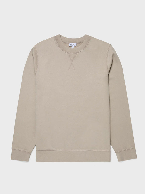 Sunspel Loopback Sweatshirt in Ash Grey