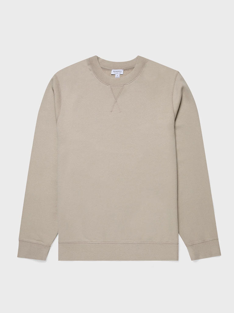 Sunspel Loopback Sweatshirt in Ash Grey