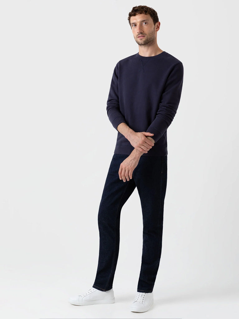 Sunspel Loopback Sweatshirt in Navy
