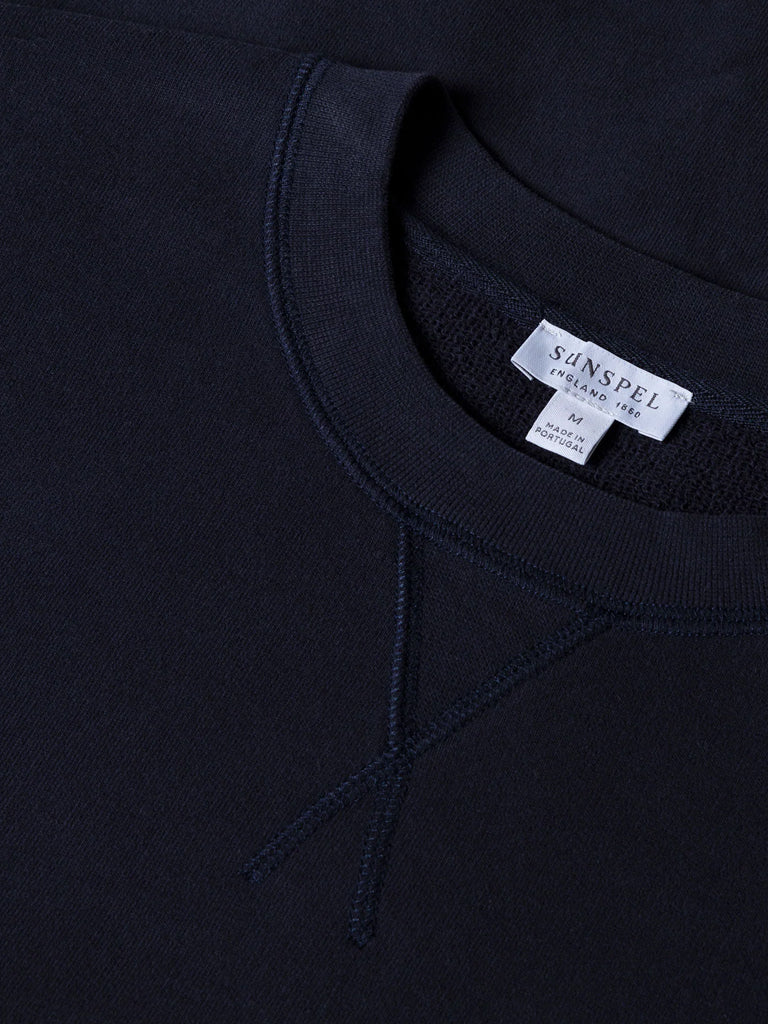 Sunspel Loopback Sweatshirt in Navy