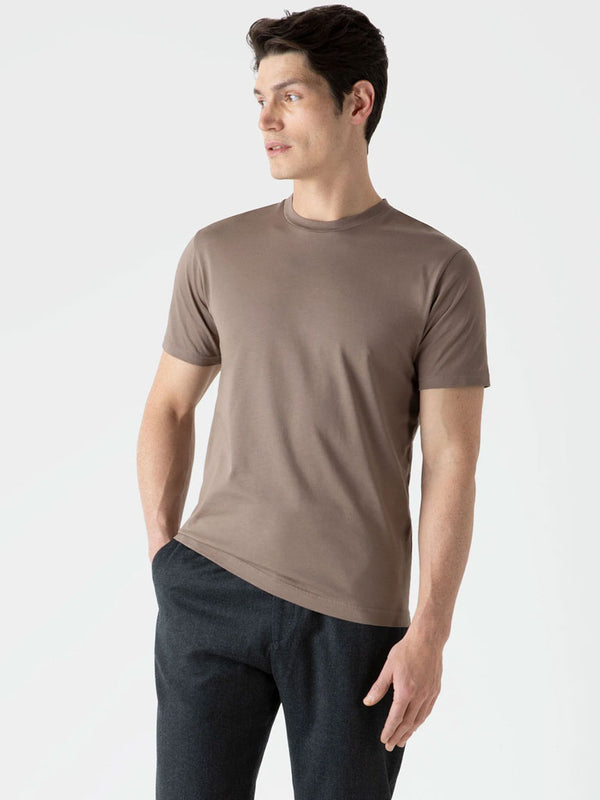 Sunspel Riviera Crew Neck Tee in Cedre