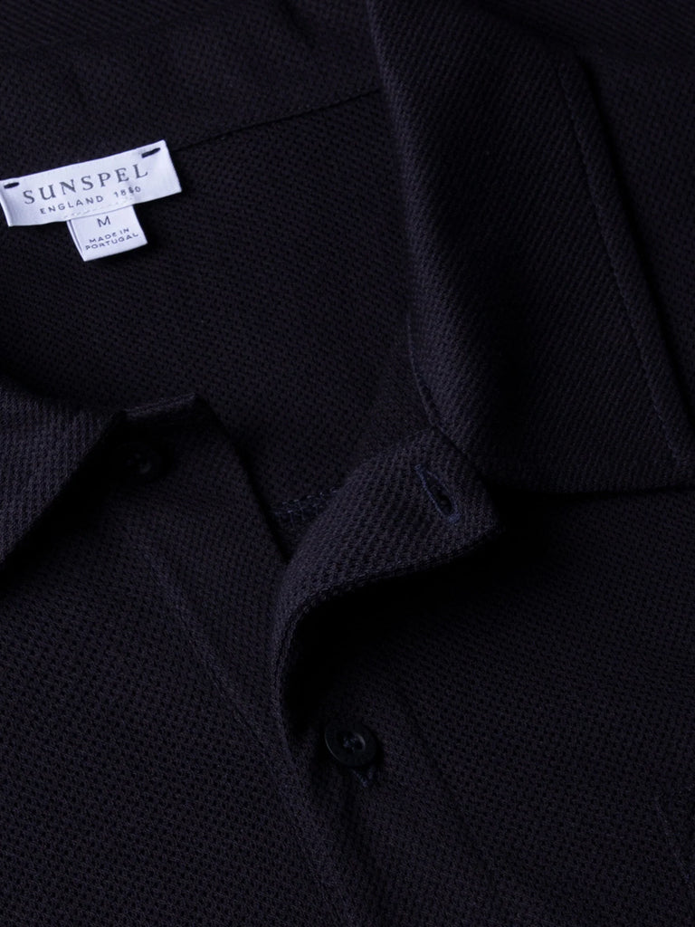 Sunspel Riviera Polo Shirt in Midnight Navy