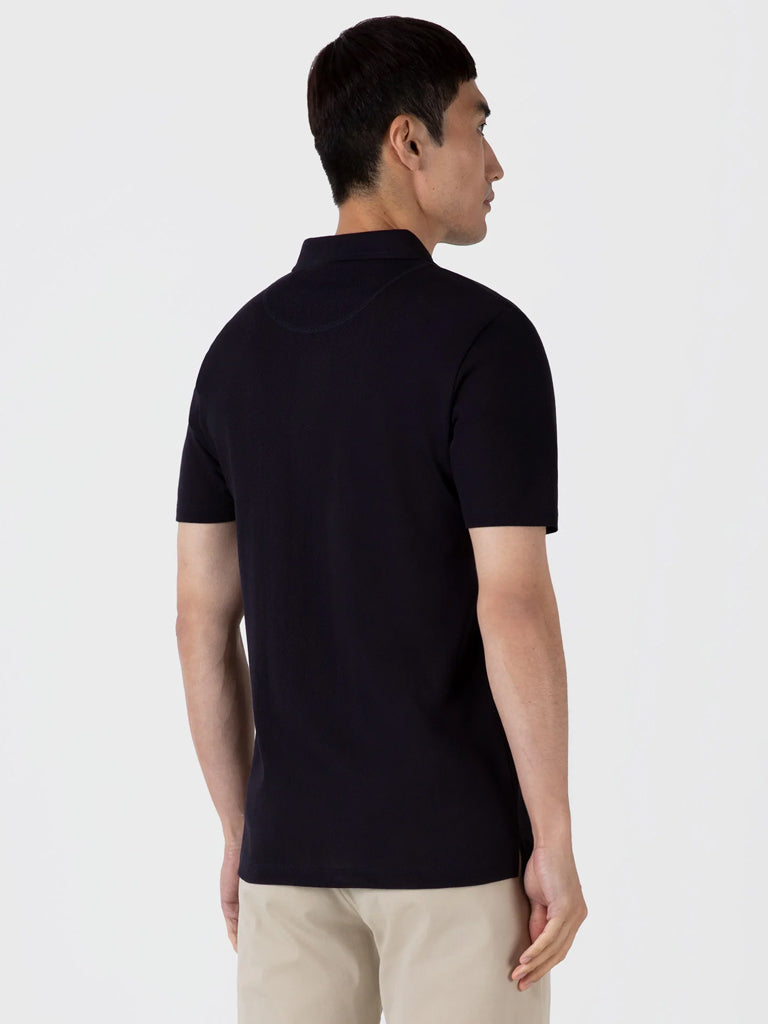 Sunspel Riviera Polo Shirt in Midnight Navy