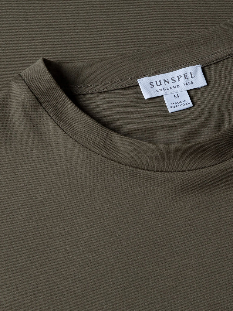 Sunspel Riviera T-Shirt in Khaki