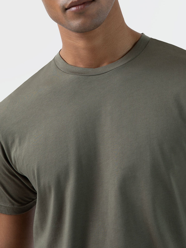 Sunspel Riviera T-Shirt in Khaki