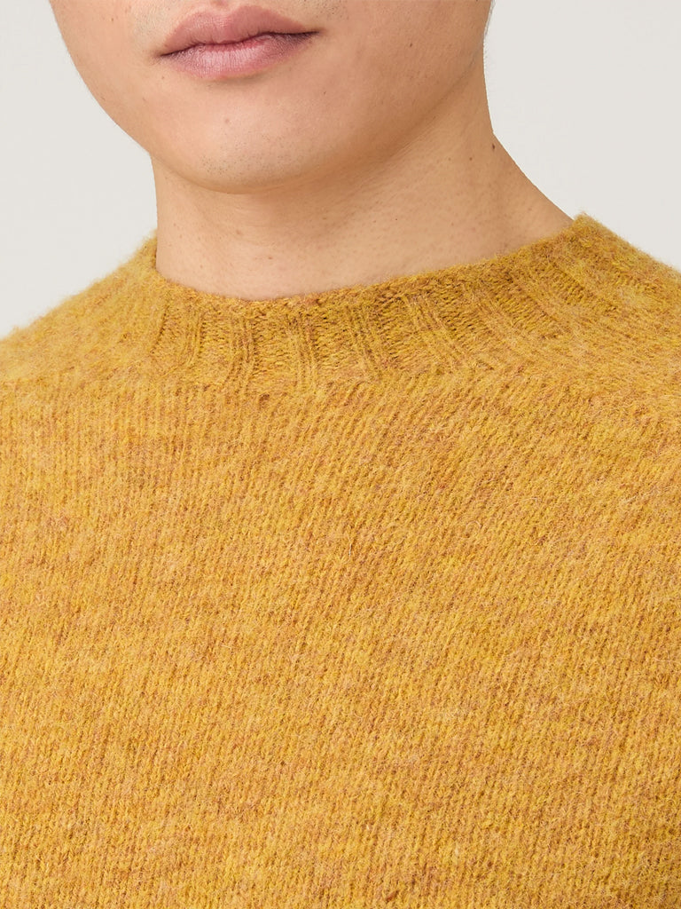 Sunspel Shetland Sweater in Saffron