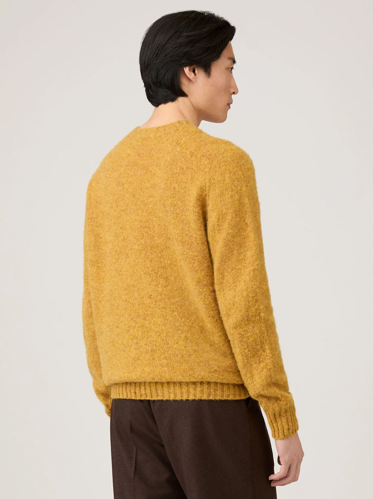 Sunspel Shetland Sweater in Saffron