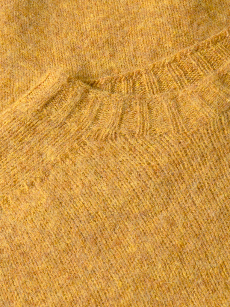 Sunspel Shetland Sweater in Saffron