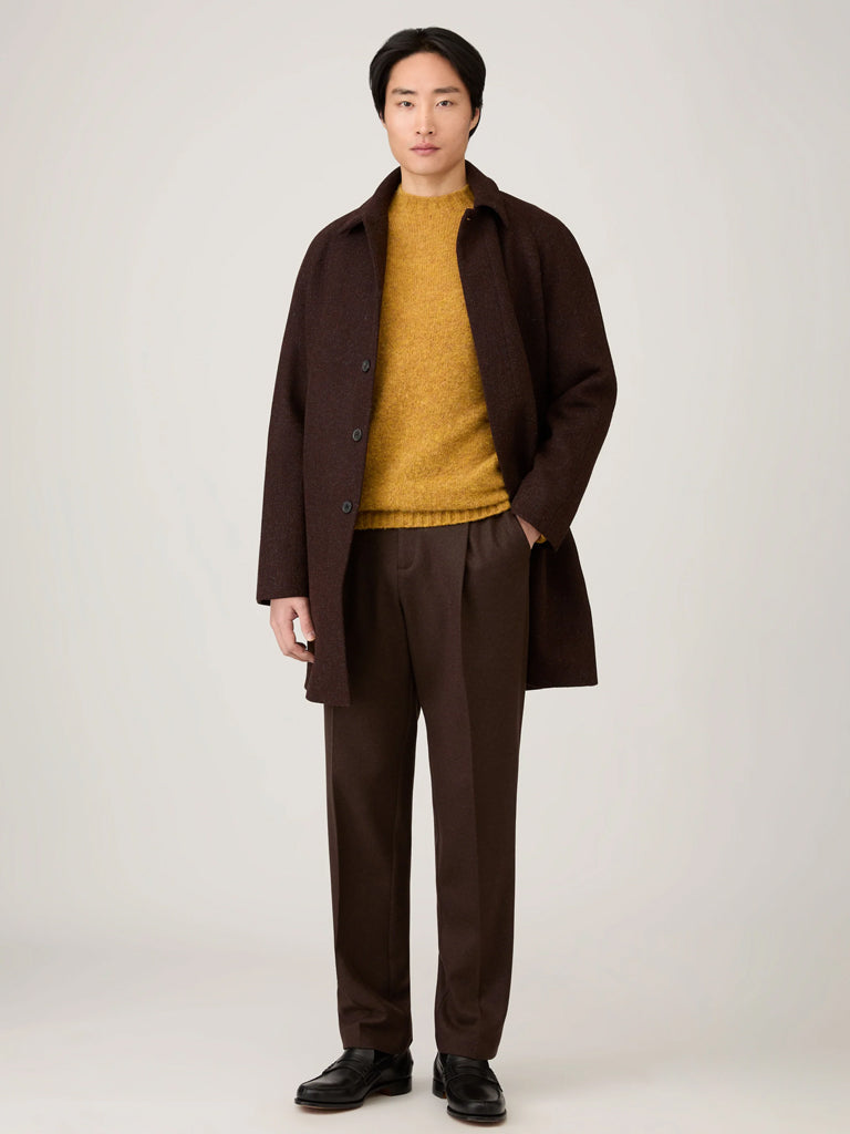 Sunspel Shetland Sweater in Saffron