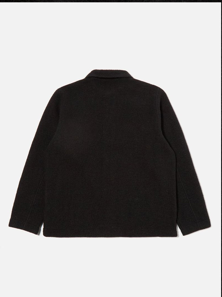 Universal Works Fleece Field Jacket in Black