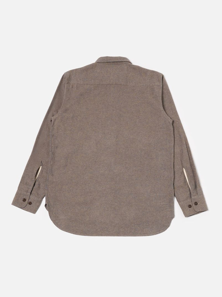 Universal Works Flannel Work Shirt in Brown