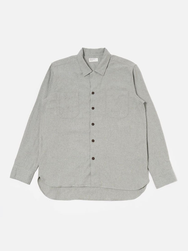 Universal Works Flannel Work Shirt in Grey