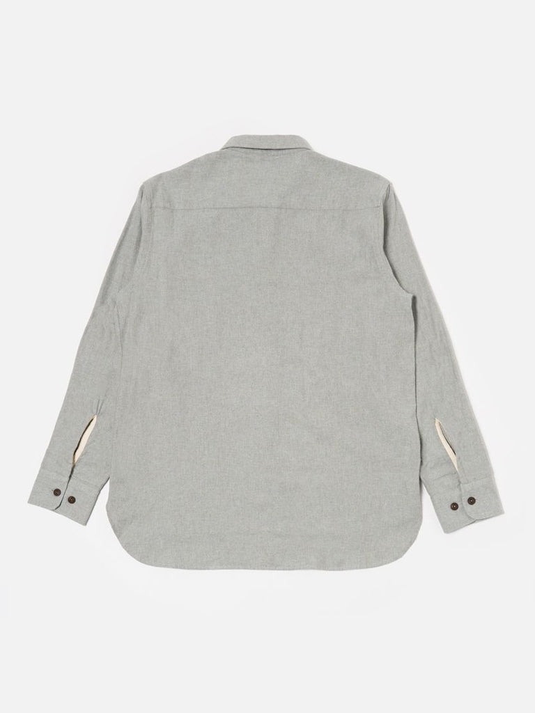 Universal Works Flannel Work Shirt in Grey