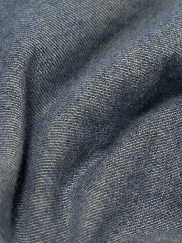 Universal Works Flannel Work Shirt in Navy