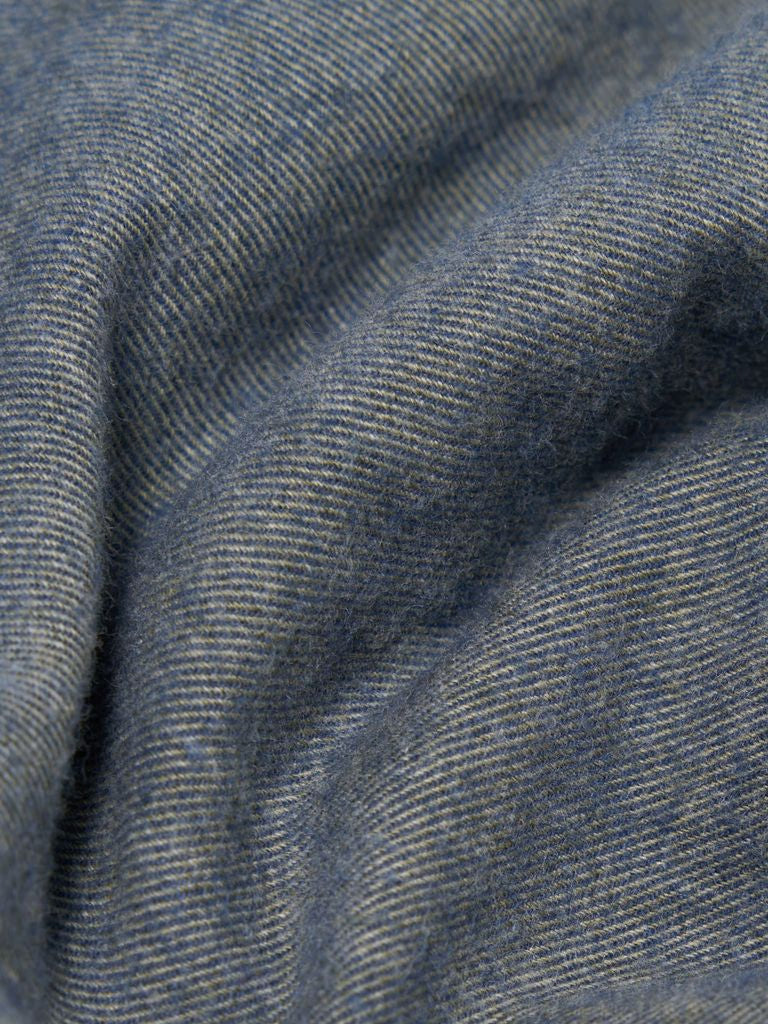 Universal Works Flannel Work Shirt in Navy
