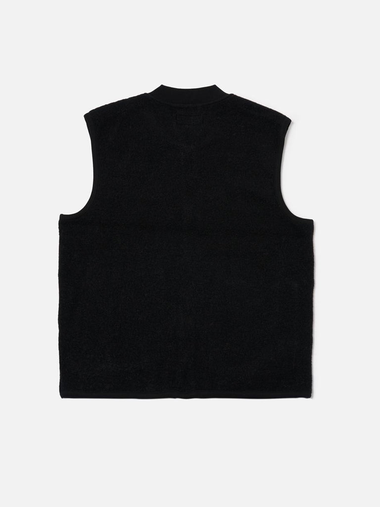 Universal Works Zip Waistcoat in Black