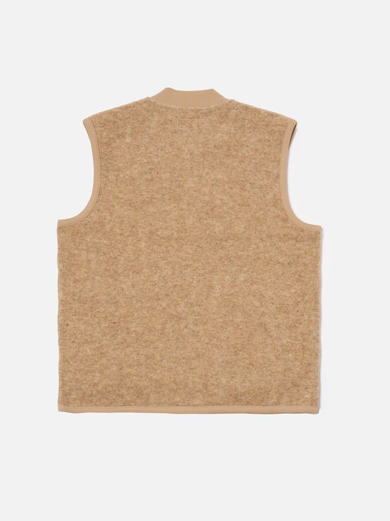 Universal Works Zip Waistcoat in Fawn