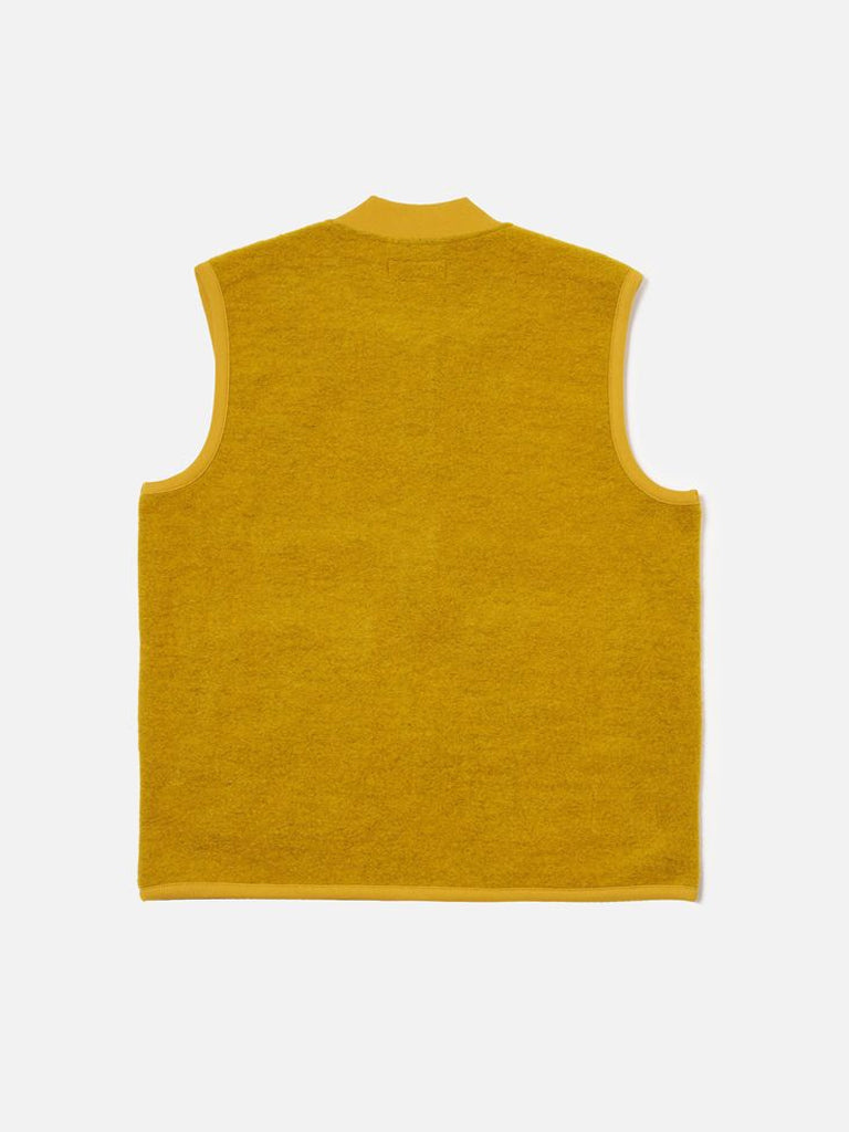 Universal Works Zip Waistcoat in Yellow