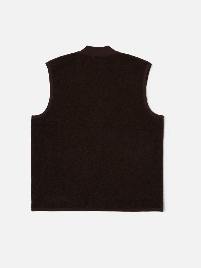 Universal Works Zip Waistcoat in Brown