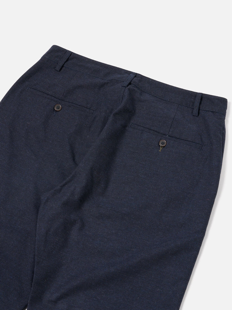 Universal Works Birdseye Military Chino in Birdseye Tweed Navy