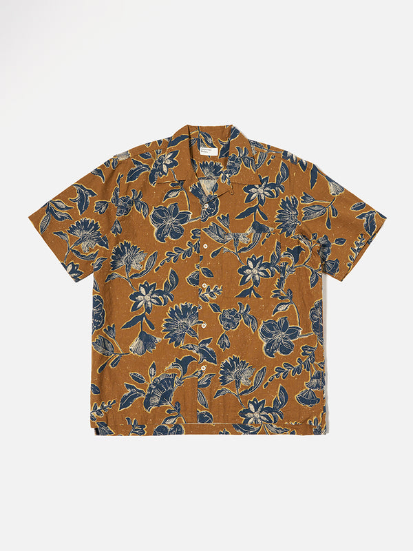 Universal Works Camp Shirt in Nippon Flower Gold