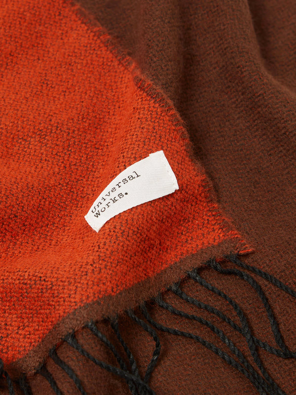 Universal Works Double Face Scarf in Rust
