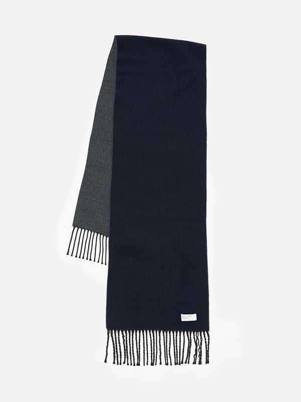 Universal Works Double Sided Scarf in Navy Grey